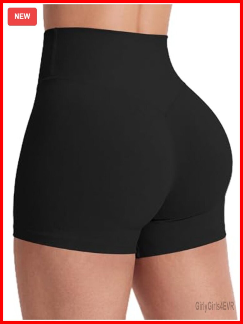 Women's High Waist Tummy Control Biker Shorts 4 Inch Inseam